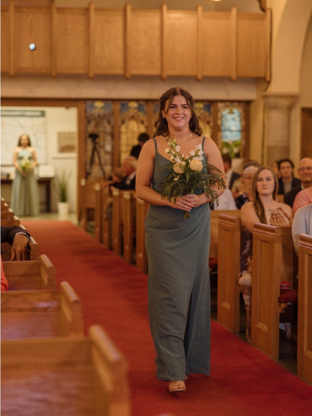 Azazie Eucalyptus Green Bridesmaid Dress